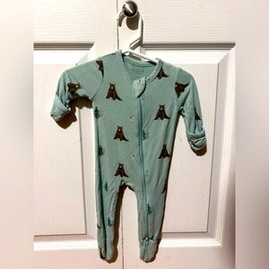 Kyte baby Pants Teal Bear Print Footie
